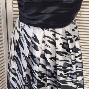 Trixxi Black White Party Cocktail Strapless Dress Size 5